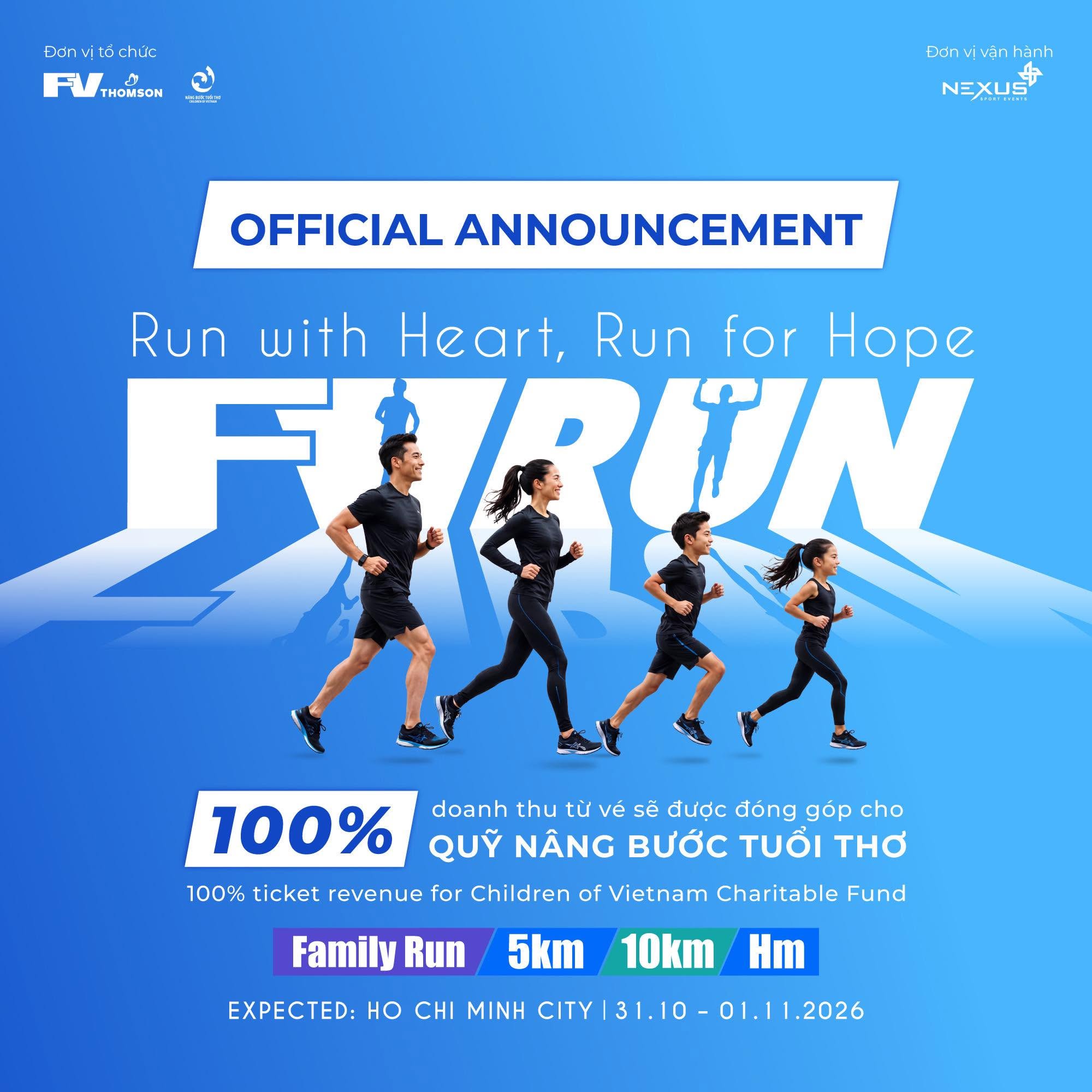 BỆNH VIỆN FV CÔNG BỐ FV RUN – GIẢI CHẠY CỘNG ĐỒNG GÂY QUỸ HỖ TRỢ TRẺ EM NGHÈO KHUYẾT TẬT